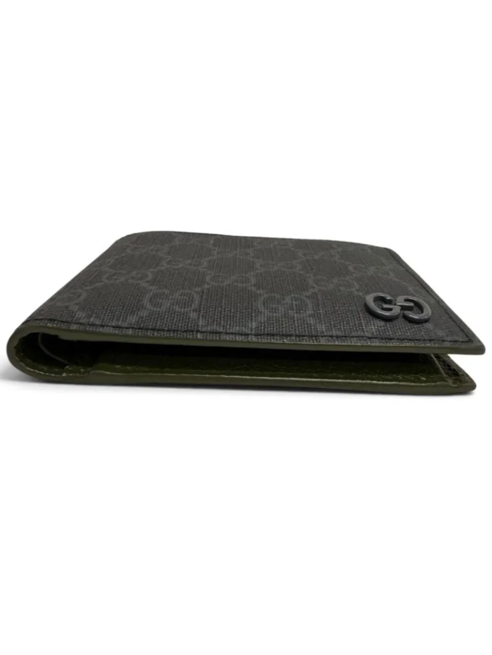 Gucci GG Coin Wallet Supreme Canvas Interlocking G Bifold Gray